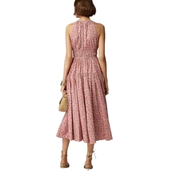 J Crew Tie-waist halter dress in Liberty® Ellie fabric NWT Sz M CA089 - Picture 3 of 10